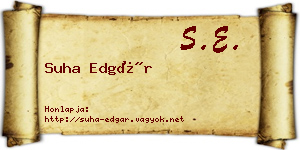 Suha Edgár névjegykártya